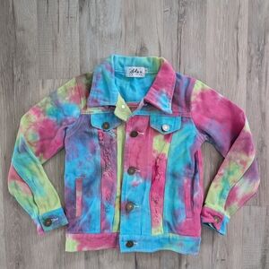 Lola + The Boys Tie-Dye Jean Jacket, 4T (V2)